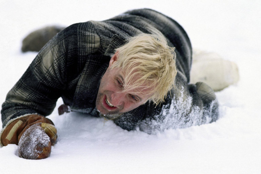Fargo. Un homme dans la neige en souffrance