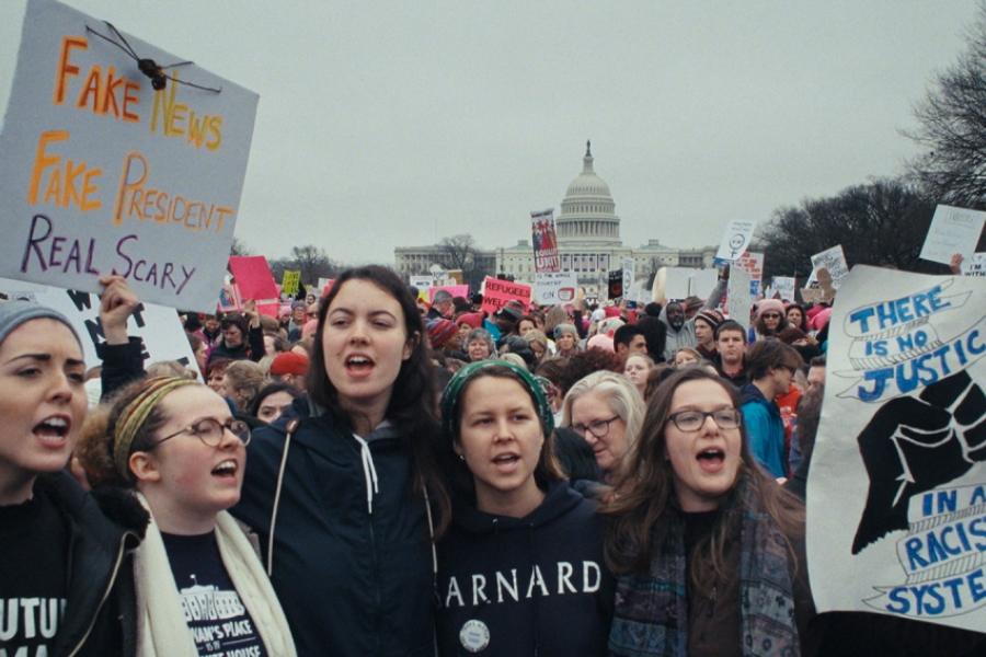 Collectif de femmes en manifestation