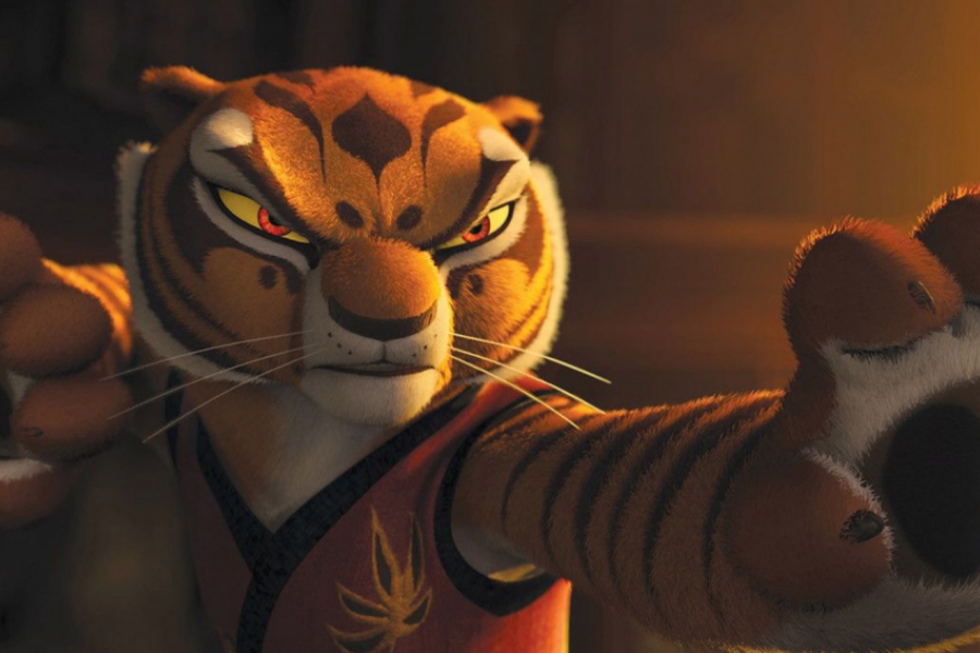 Tigre faisant un prise