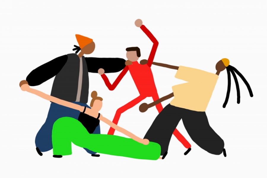 Personnages en train de danser