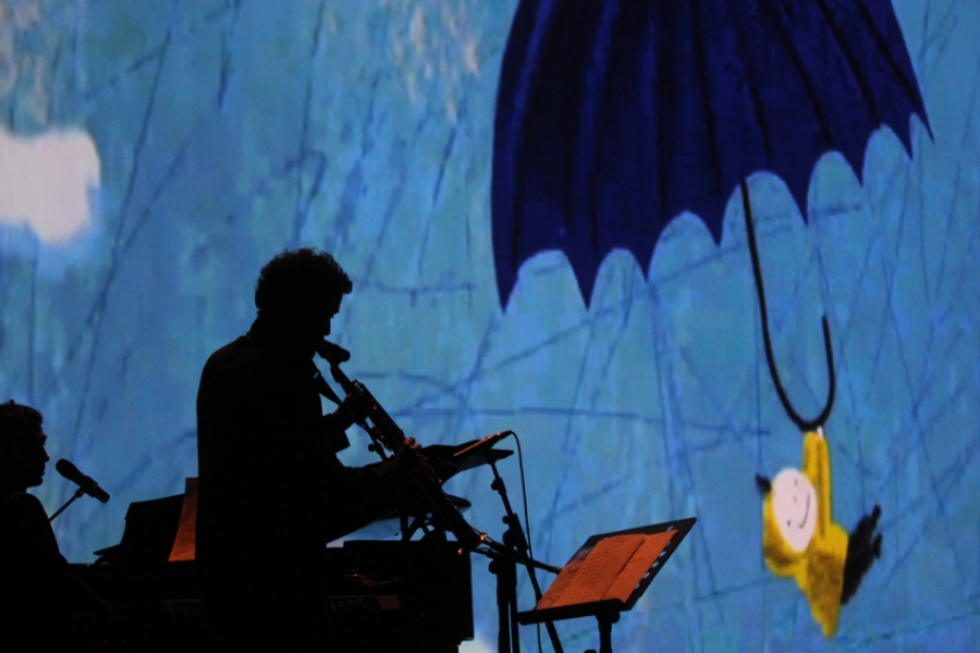 Film avec ombre des musiciens