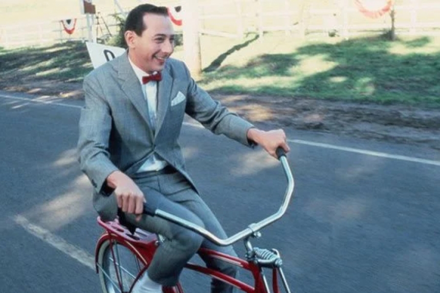 Homme a bicyclette, heureux